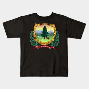 Vermont Coat of Arms Kids T-Shirt